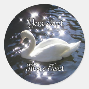Stickers de cygne mousseux