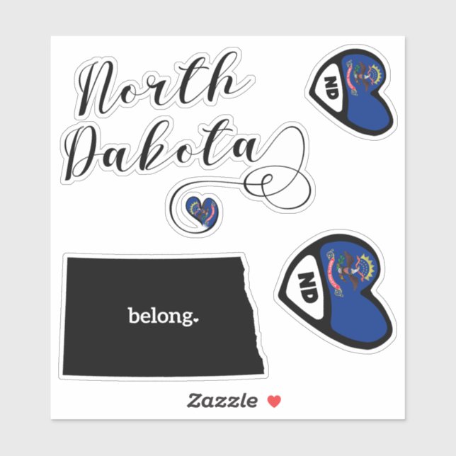 Stickers de découpe de la feuille du Dakota du Nor (Feuille)