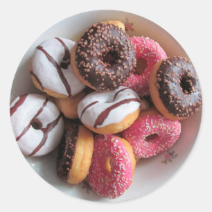 Stickers de dessert de base en roses et chocolat