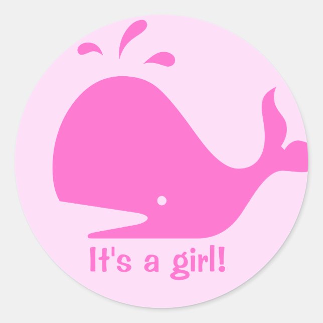stickers de dessins animés pour baleines roses pou (Devant)