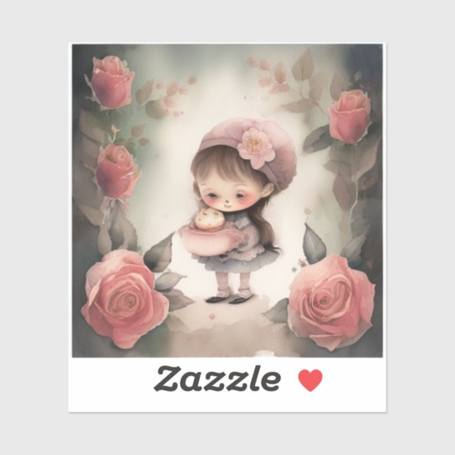 stickers de dessins animés pour filles mignonnes (Feuille)