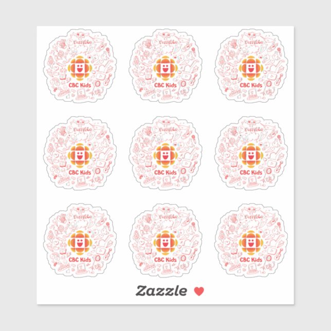 Stickers de doodle CBC pour enfants (Feuille)