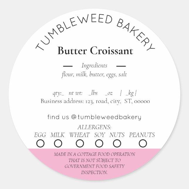 Stickers de droit alimentaire de chalet moderne (Devant)