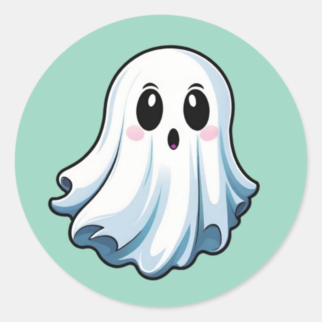 Stickers de fantôme classique d'Halloween (Devant)