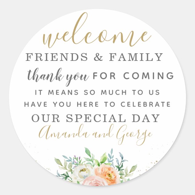 stickers de faveur de mariage personnalisé merci (Devant)
