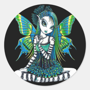 Stickers de Féerie de tatouage vert "Katy"