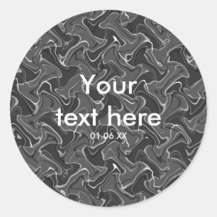 Stickers de fête Abstraite Fumée Garçons gris et b