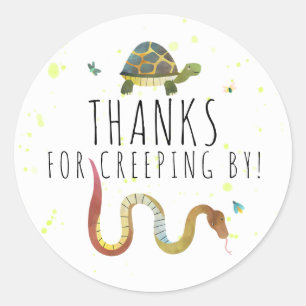 Stickers de fête d'anniversaire de la tortue et d