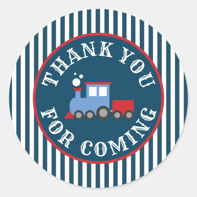 Stickers de fête d'anniversaire de train (Devant)