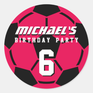 Stickers de fête d'anniversaire du bal de football