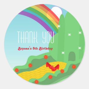 Stickers de fête d'anniversaire Emerald City OZ