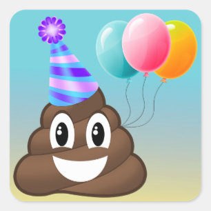 Stickers de fête d'anniversaire Emoji Ombre