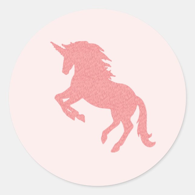 Stickers de fête d'anniversaire rose Unicorn (Devant)