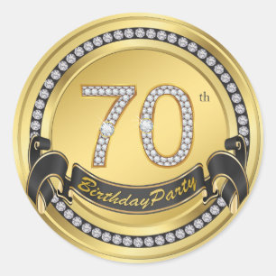 Stickers de fête du 70e anniversaire