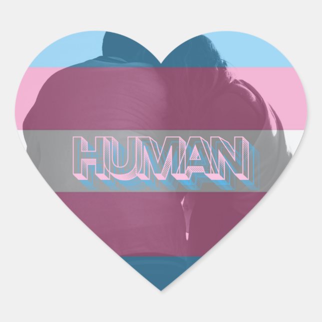 Stickers de fierté trans humaine (Devant)