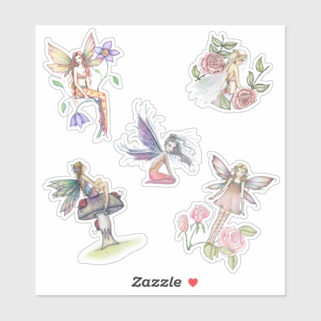 Stickers de fleur mignonne par Molly Harrison (Feuille)