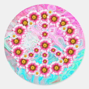 stickers de fleurs de paix