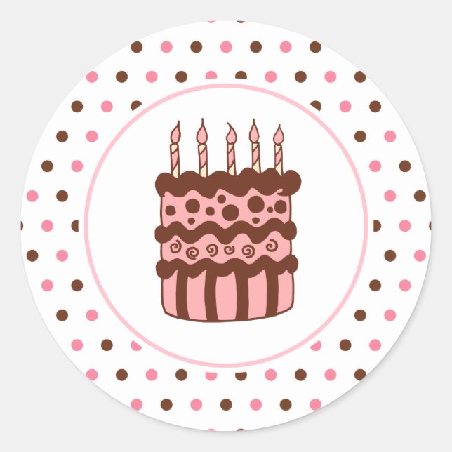 Stickers de gâteau d'anniversaire (Devant)