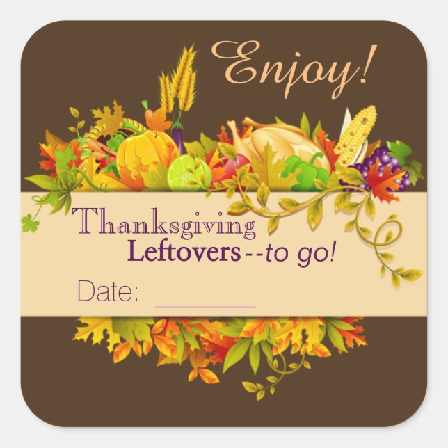 Stickers de gauche Thanksgiving Dé (Devant)