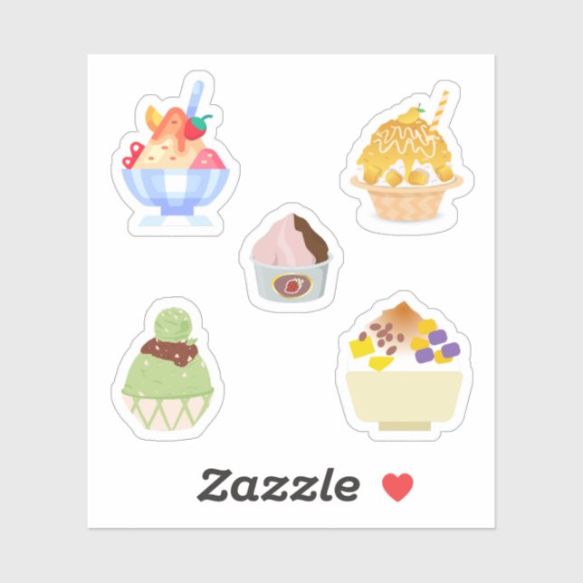 Stickers de glace rasée (Feuille)
