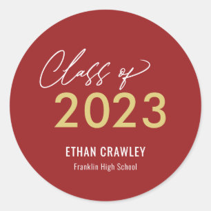 Stickers de graduation couleur modifiable de la ga