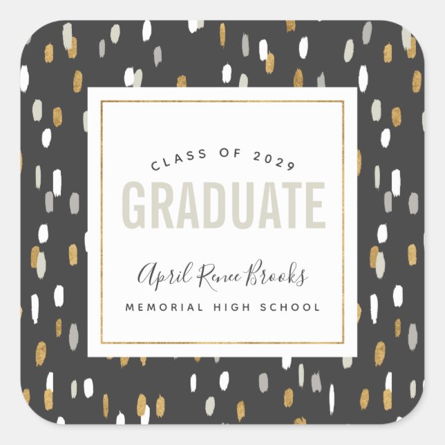 Stickers de graduation personnalisée Shimmer (Devant)