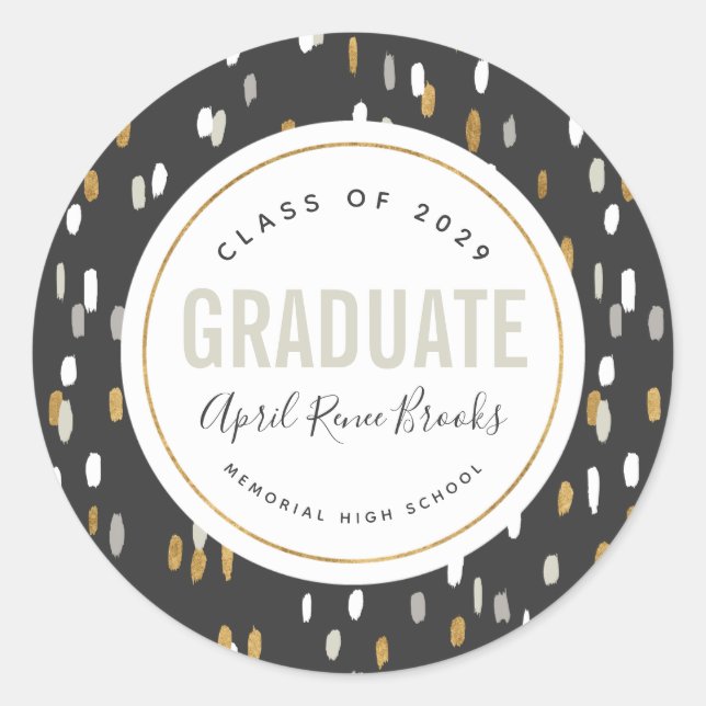 Stickers de graduation personnalisée Shimmer (Devant)
