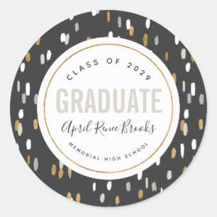 Stickers de graduation personnalisée Shimmer