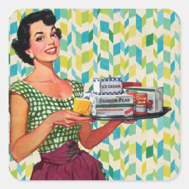 Stickers de graphisme antique Retro Fifties Femme (Devant)
