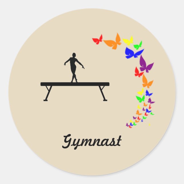 Stickers de gymnaste papillon (Devant)