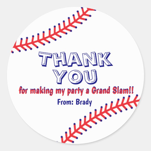 Stickers de la fête de baseball (Devant)