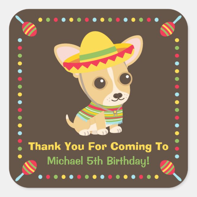 Stickers de la fête mexicaine des enfants de Chihu (Devant)