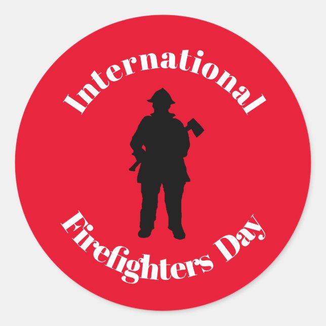 Stickers de la Journée internationale des pompiers (Devant)