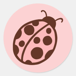 Stickers de la partie de la coccinelle rose
