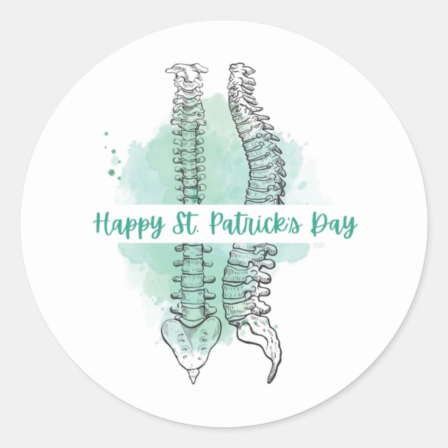 Stickers de la Saint Patrick, Chiropratique, (Devant)