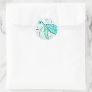 Stickers de la tortue de mer Fête d'anniversaire