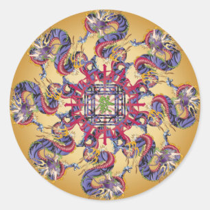 Stickers de l'année Mah Jongg Dragon