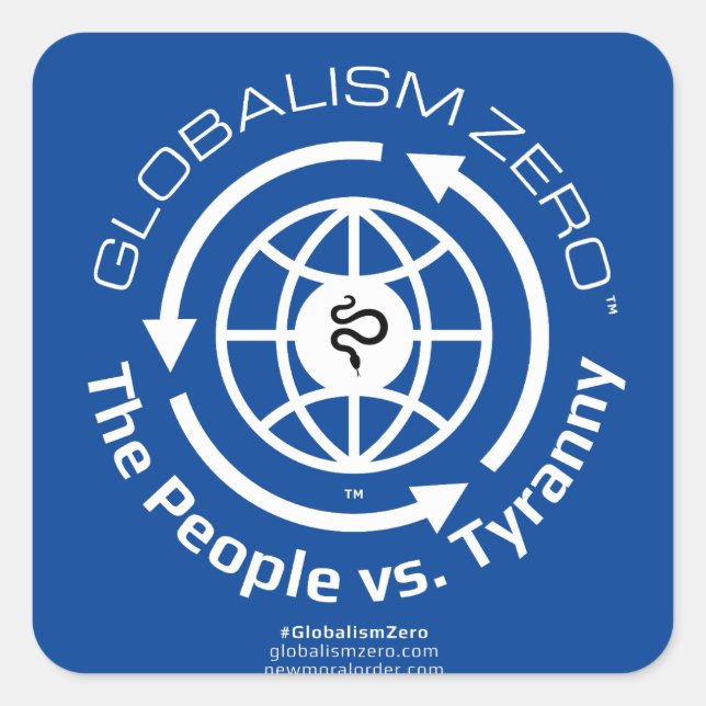 Stickers de logo Globalism Zero™ Cercle blanc (Devant)