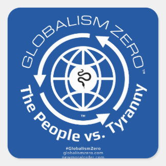 Stickers de logo Globalism Zero™ Cercle blanc