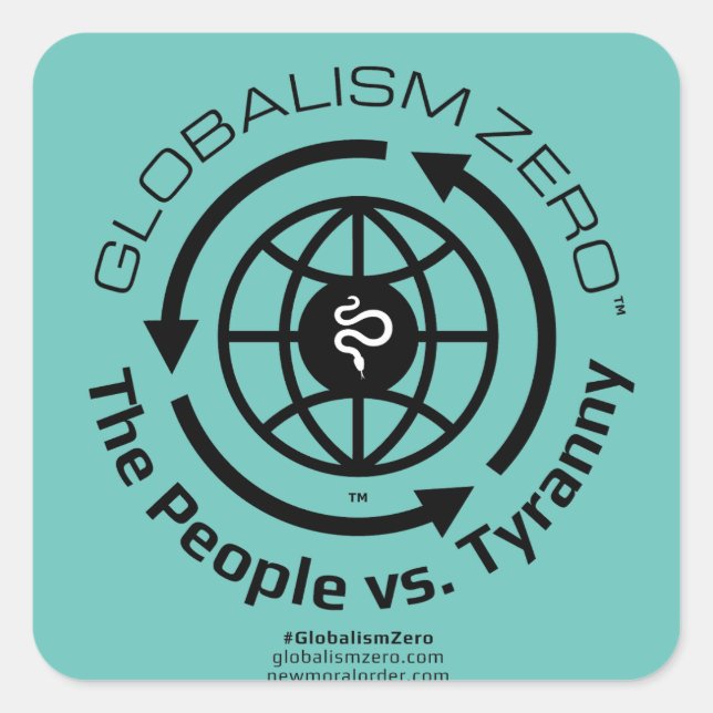 Stickers de logo Globalism Zero™ Cercle noir (Devant)