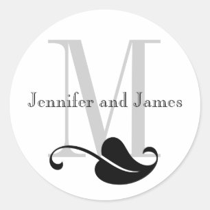 Stickers de logo Mariage Monogramme personnalisés
