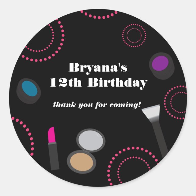 Stickers de maquillage noir rose (Devant)
