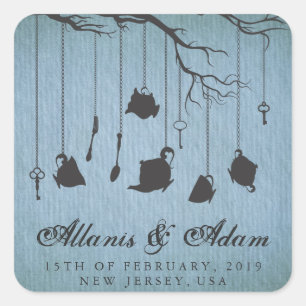 Stickers de mariage Alice in Wonderland Tea Party