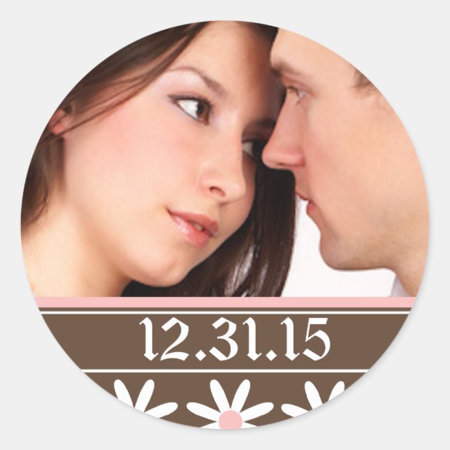 Stickers de mariage avec votre photo (Devant)