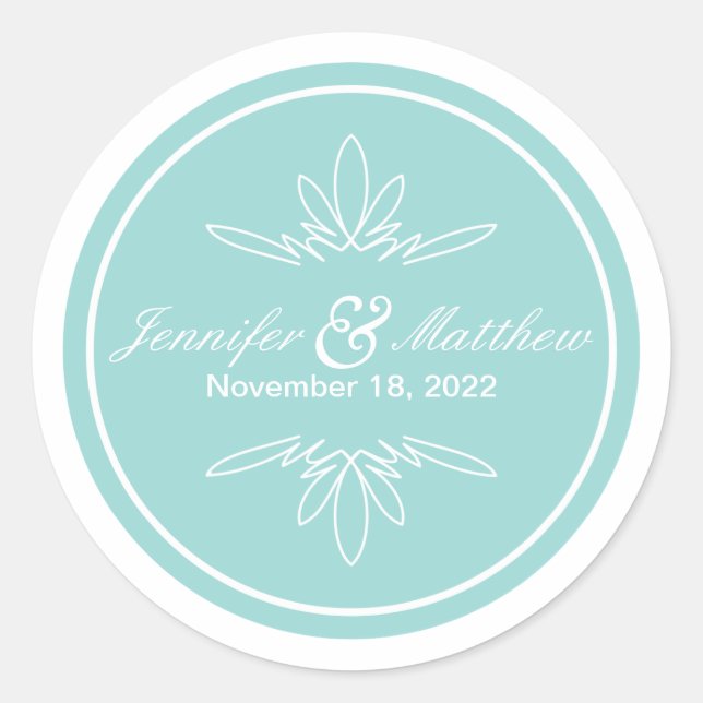 Stickers de mariage charme intemporel - Sky (Devant)