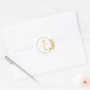 Stickers de mariage couleur éditable Wreath tendan