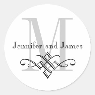 Stickers de mariage du logo Monogramme