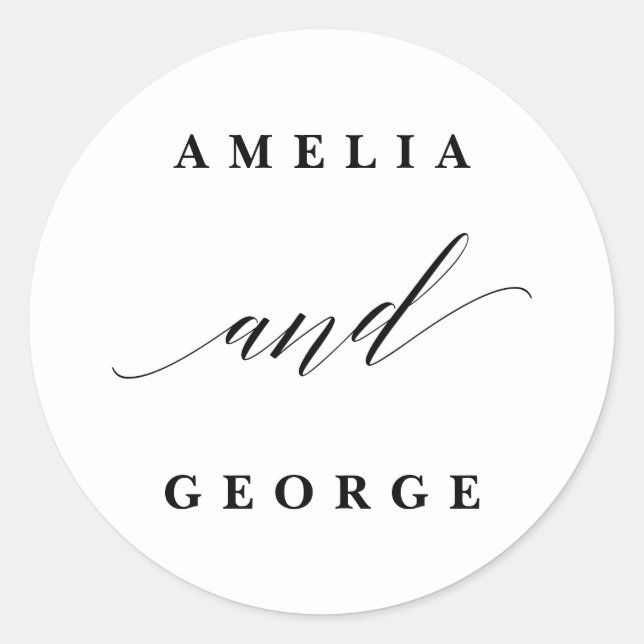 Stickers de mariage favori couleur MODIFIABLE #MSC (Devant)