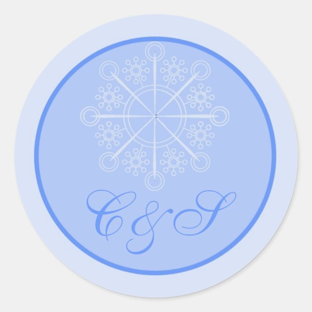 Stickers de mariage favori pour flocon de neige (Devant)