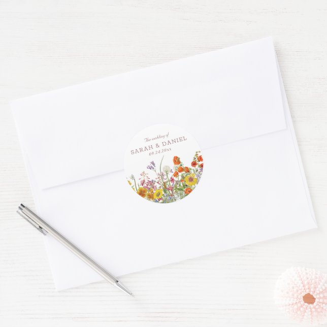 Stickers de mariage fleur sauvage - Sceau d'envelo (Enveloppe)